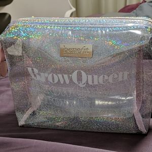 Sparkly Benefit makeup bag